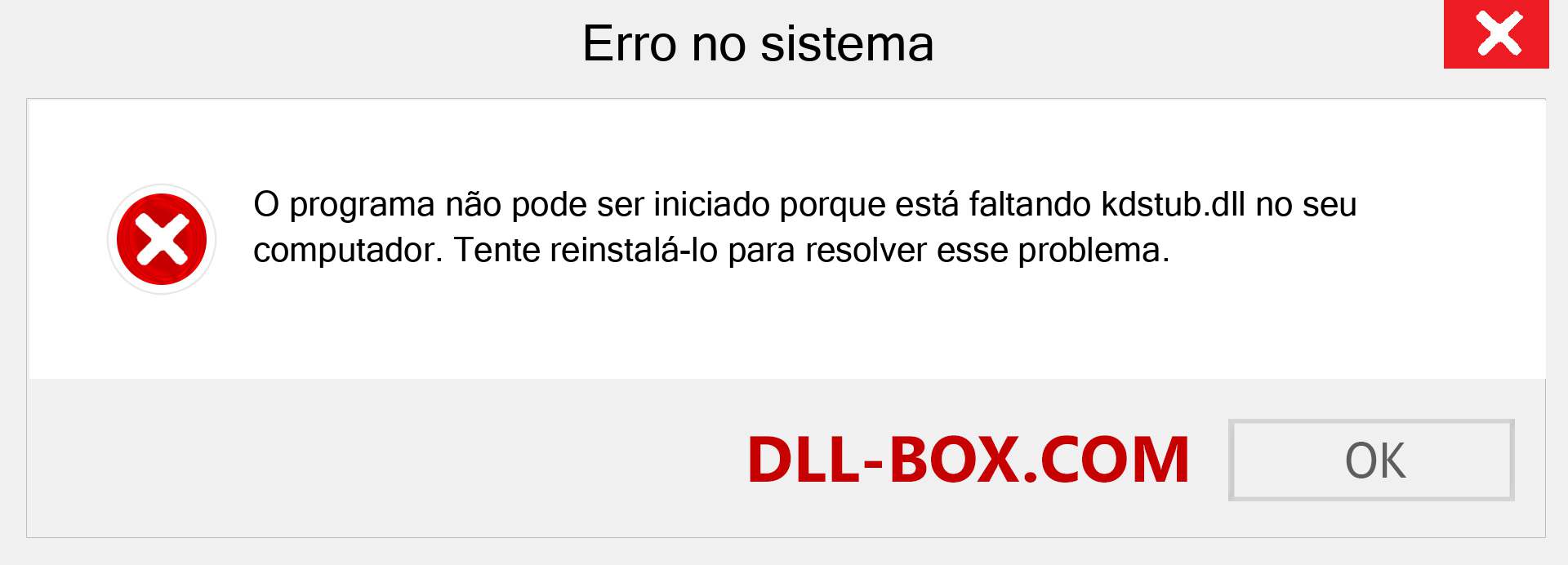 Arquivo kdstub.dll ausente ?. Download para Windows 7, 8, 10 - Correção de erro ausente kdstub dll no Windows, fotos, imagens